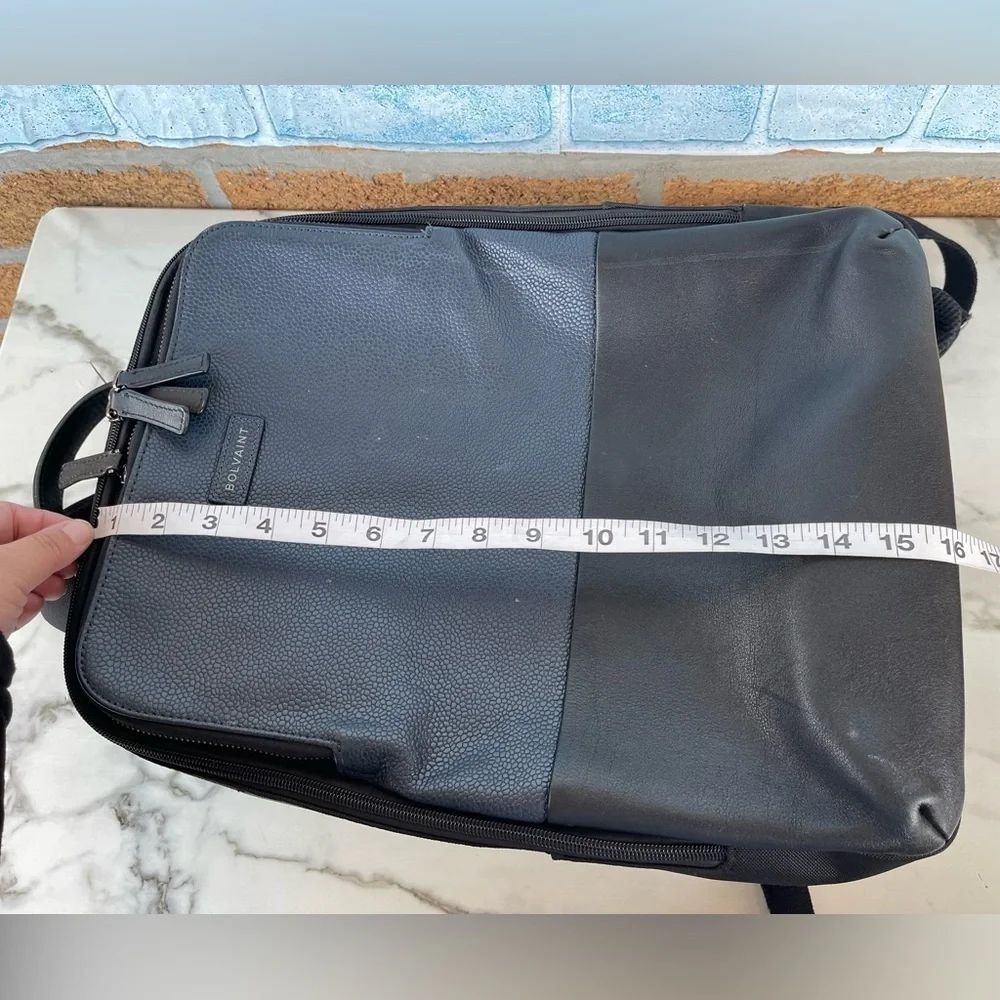 Bolvaint Giles leather and canvas backpack